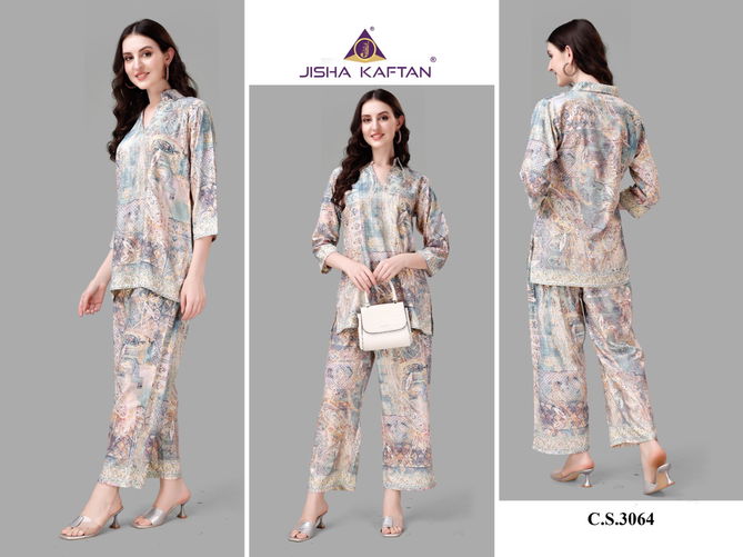 Rayon Co Ord Vol 3 By Jisha Kaftan Western Cord Set Islamic Kaftan Catalog
